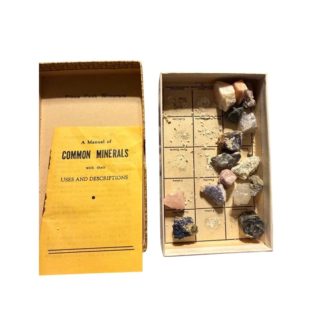 Vintage 1969 Scott Scientific Rock Mineral Collection Quake's Pikes Peak Geology